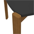 Manhattan Comfort Gales 70.87 Dining Table with Solid Wood Legs in Matte Black