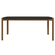 Manhattan Comfort Gales 70.87 Dining Table with Solid Wood Legs in Matte Black