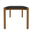Manhattan Comfort Gales 70.87 Dining Table with Solid Wood Legs in Matte Black