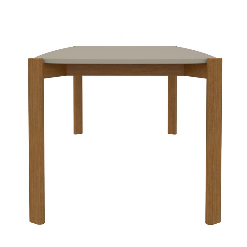 Manhattan Comfort Gales 70.87 Dining Table with Solid Wood Legs in Beige