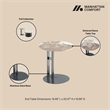 Manhattan Comfort Alondra 2-Piece Modern Coffee Table and End Table Set in Black