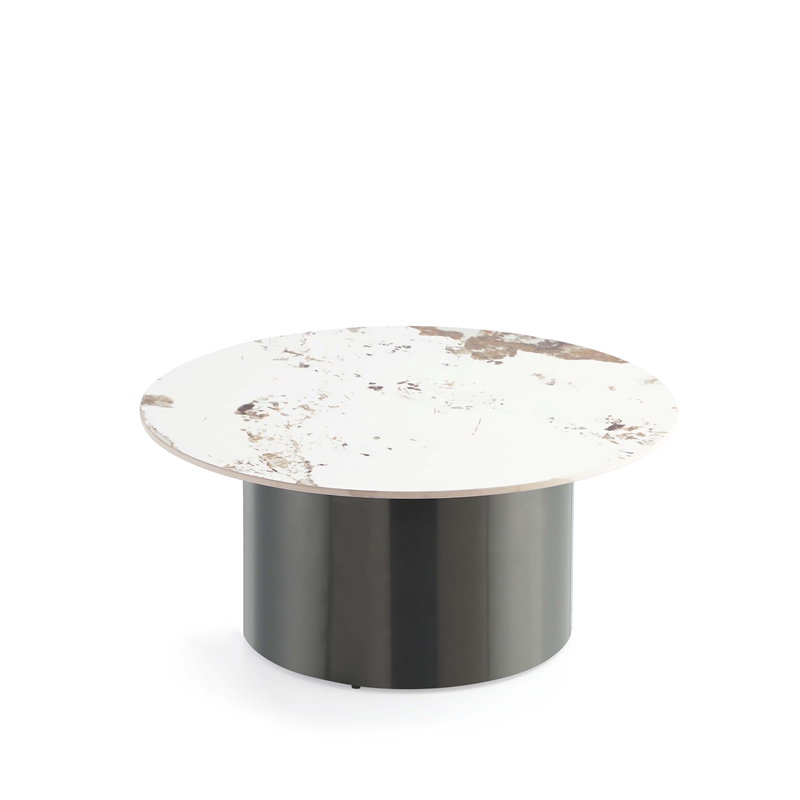 Manhattan Comfort Alondra 2-Piece Modern Coffee Table and End Table Set in Black