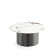 Manhattan Comfort Alondra 2-Piece Modern Coffee Table and End Table Set in Black