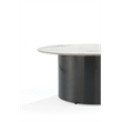 Manhattan Comfort Alondra 2-Piece Modern Coffee Table and End Table Set in Black