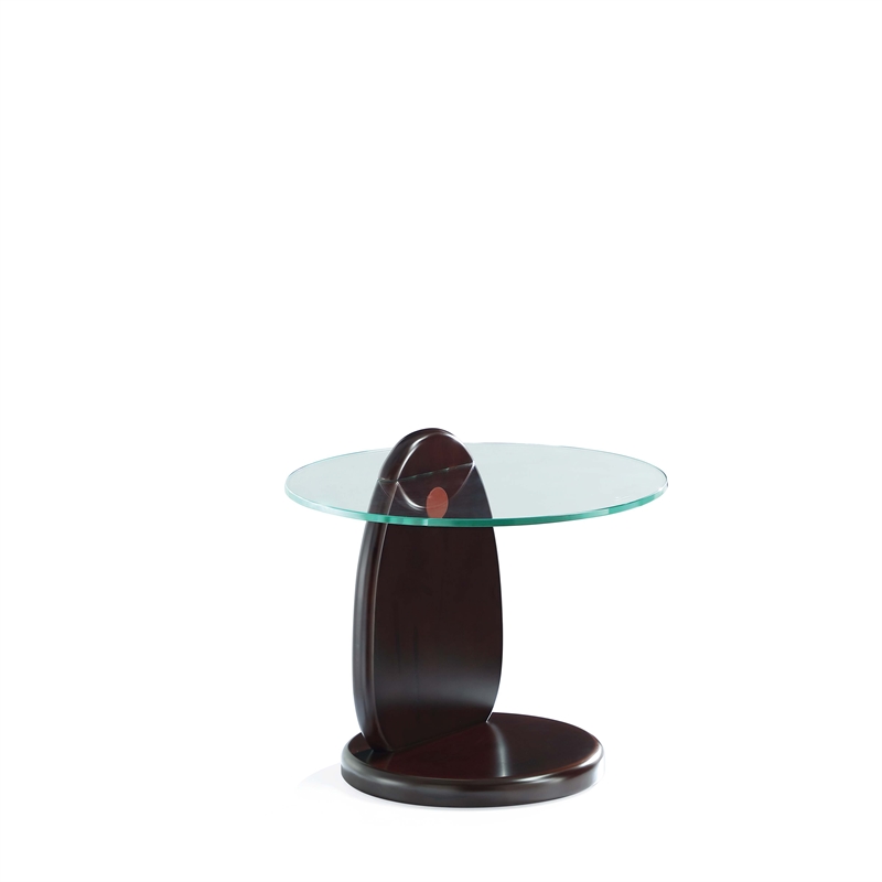 Artesia 2-Piece Modern Coffee Table and End Table Set in Dark Walnut