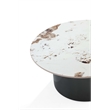 Manhattan Comfort Alondra Modern Coffee Table with Stainless Steel Base in Black