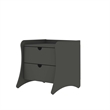 Manhattan Comfort Coney Mid-Century Modern 2-Drawer Nightstand in Gray