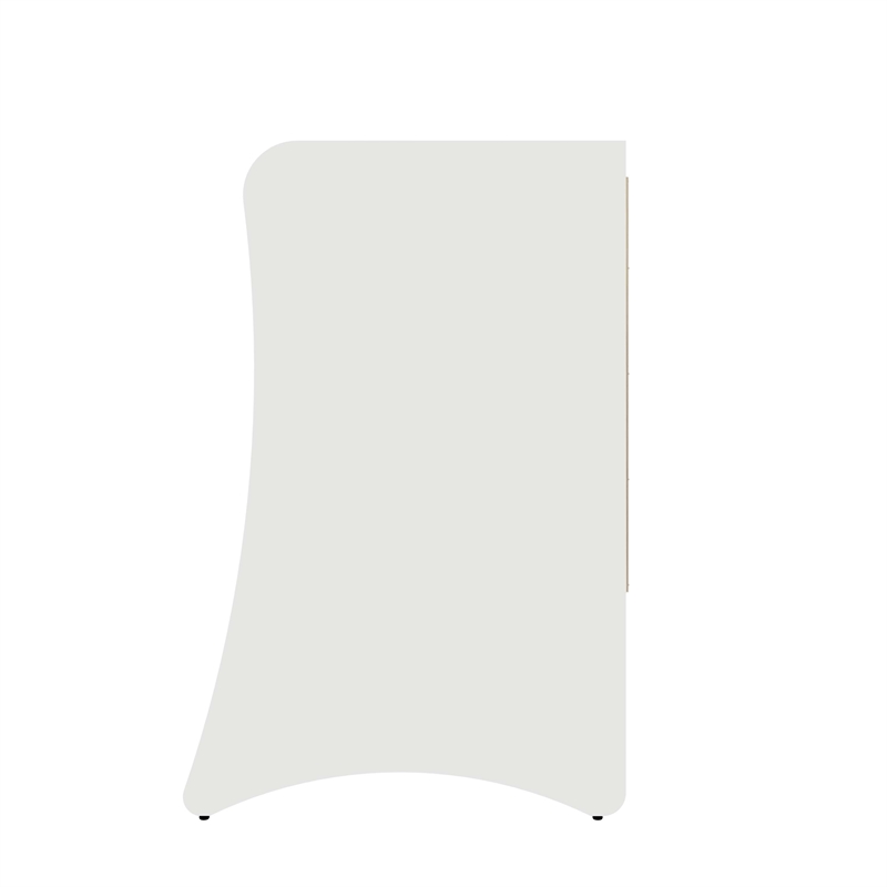 Manhattan Comfort Coney Mid-Century Modern 3-Drawer Dresser in White