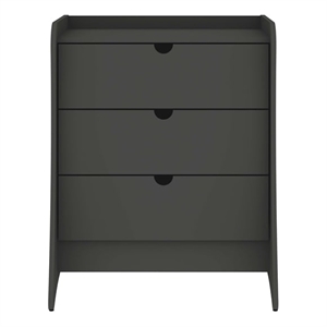 Manhattan Comfort Coney Mid-Century Modern 3-Drawer Dresser in Gray
