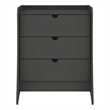 Manhattan Comfort Coney Mid-Century Modern 3-Drawer Dresser in Gray