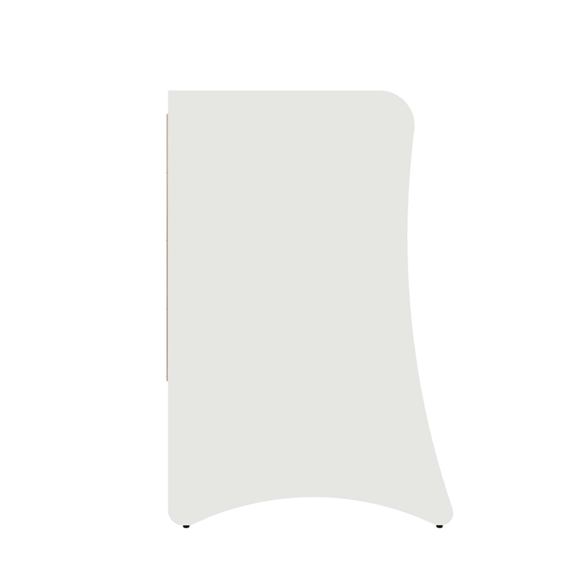 Manhattan Comfort Coney Mid-Century Modern 3-Drawer Dresser in White (Set of 2)