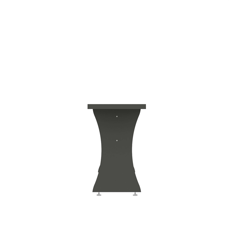 Manhattan Comfort Coney Mid-Century Modern Dining Bench in Gray (Set of 2)