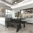 Manhattan Comfort Coney 3-Piece Mid-Century Modern Dining Set in Gray