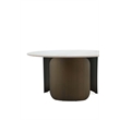 Manhattan Comfort Monica 2-Piece Modern Coffee Table and End Table Set in Gold