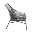 Ashland Modern 3-Piece Patio Conversation Set with Foot Ottomans in Gray