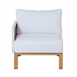 Manhattan Comfort Vine Modern 4-Piece Patio Conversation Set in Cream