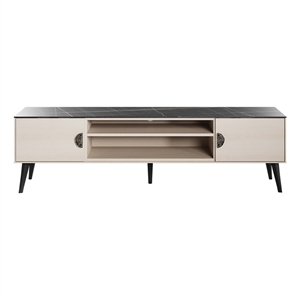 Haley 70.9&quot Mid-Century Modern TV Stand in Multi-Color