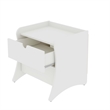 Manhattan Comfort Coney Mid-Century Modern 2-Drawer Nightstand in White