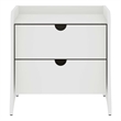 Manhattan Comfort Coney Mid-Century Modern 2-Drawer Nightstand in White