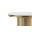 Manhattan Comfort Glenn 2-Piece Modern Coffee Table and End Table Set in Gold