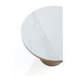 Manhattan Comfort Glenn Modern End Table with Stainless Steel Base in Gold