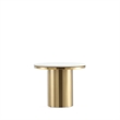Manhattan Comfort Glenn Modern End Table with Stainless Steel Base in Gold