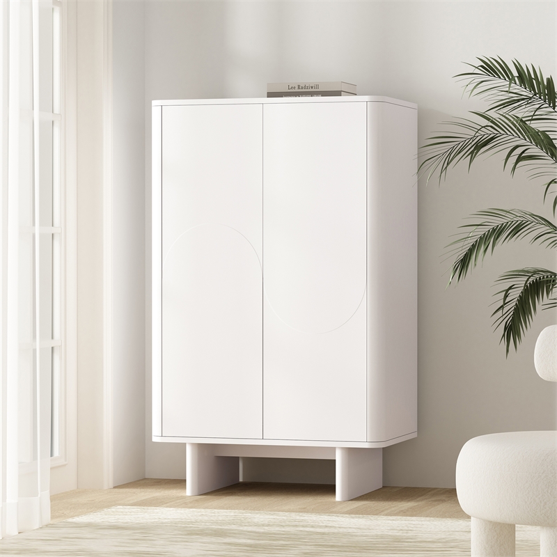 Ella Accent Cabinet in White made from Engineered Wood