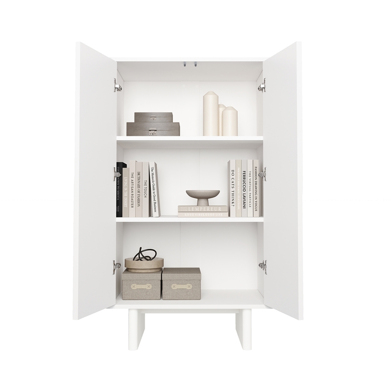 Ella Accent Cabinet in White made from Engineered Wood