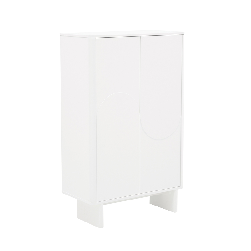 Ella Accent Cabinet in White made from Engineered Wood