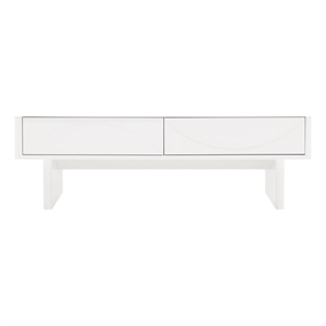 Ella 47.2&quot Coffee Table in White made from Engineered Wood
