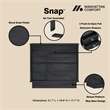 Horizon Nightstand in Charcoal Grey made from Engineered Wood