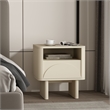 Ella Nightstand in Cream made from Engineered Wood