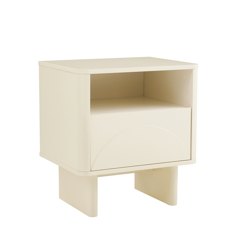 Ella Nightstand in Cream made from Engineered Wood