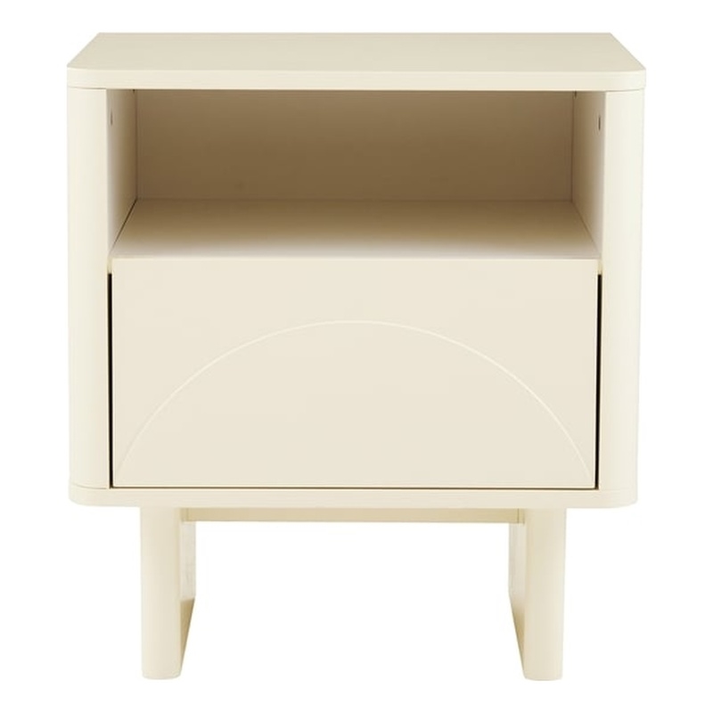 Ella Nightstand in Cream made from Engineered Wood