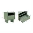 Ella Nightstand in Sage Green made from Engineered Wood
