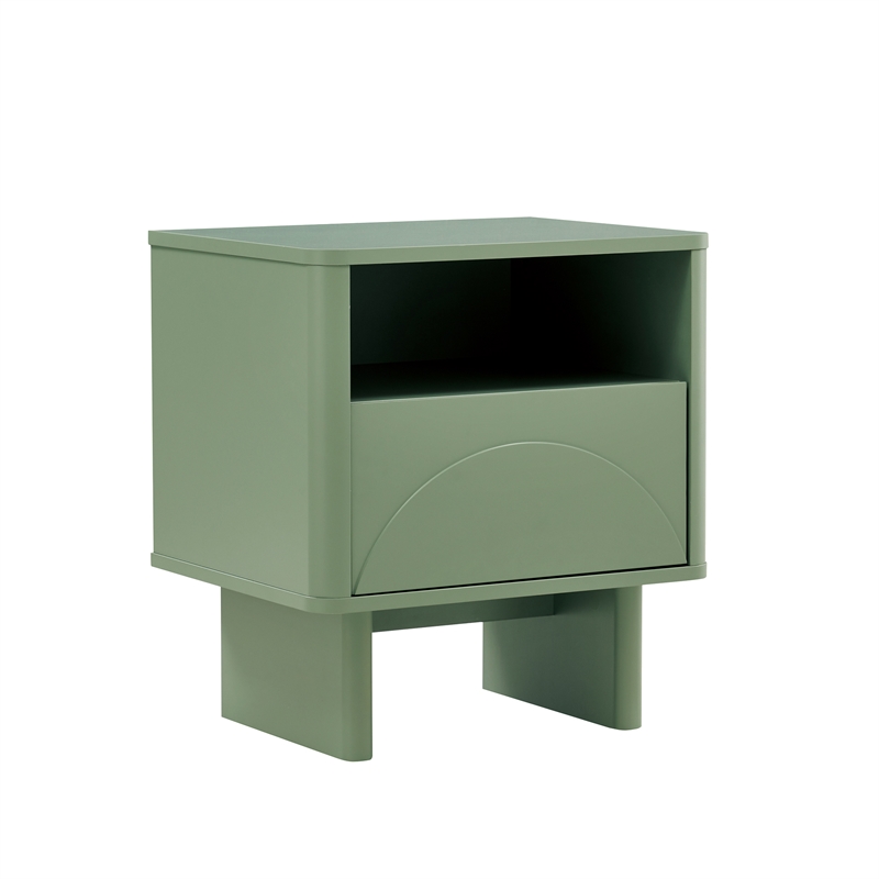 Ella Nightstand in Sage Green made from Engineered Wood