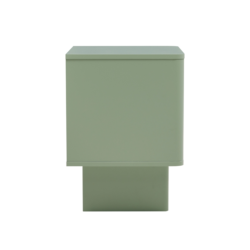 Ella Nightstand in Sage Green made from Engineered Wood