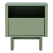 Ella Nightstand in Sage Green made from Engineered Wood