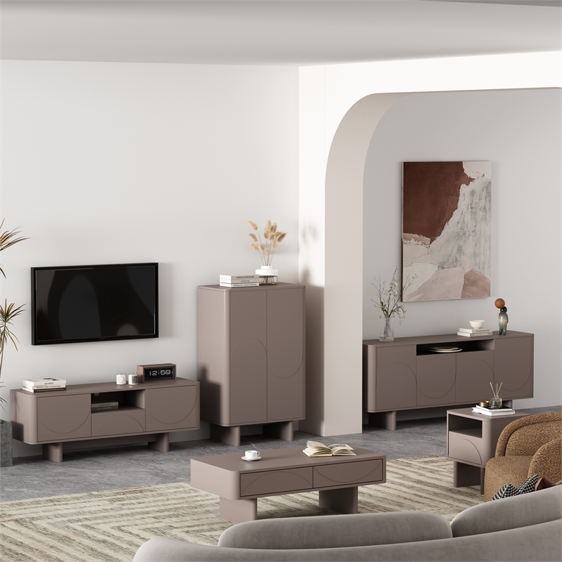 Ella Nightstand in Mocha made from Engineered Wood
