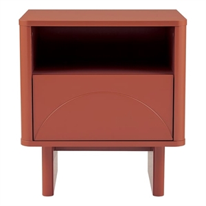 Ella Nightstand in Terracotta made from Engineered Wood