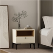 Amara Nightstand in Cream and Natural Oak made from Engineered Wood