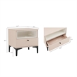 Amara Nightstand in Pale Rose and White made from Engineered Wood