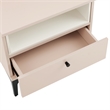 Amara Nightstand in Pale Rose and White made from Engineered Wood