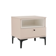 Amara Nightstand in Pale Rose and White made from Engineered Wood