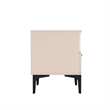 Amara Nightstand in Pale Rose and White made from Engineered Wood