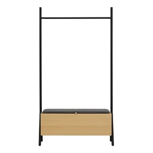 Paloma Open Hanging Closet in Natural Oak made from Engineered Wood