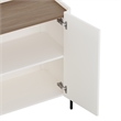 Abbey Accent Cabinet in Maple and Off White made from Engineered Wood