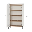 Abbey Decor Glass Cabinet in Maple and Off White made from Engineered Wood
