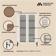 Abbey Decor Glass Cabinet in Maple and Off White made from Engineered Wood