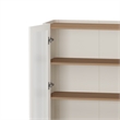Abbey Decor Glass Cabinet in Maple and Off White made from Engineered Wood